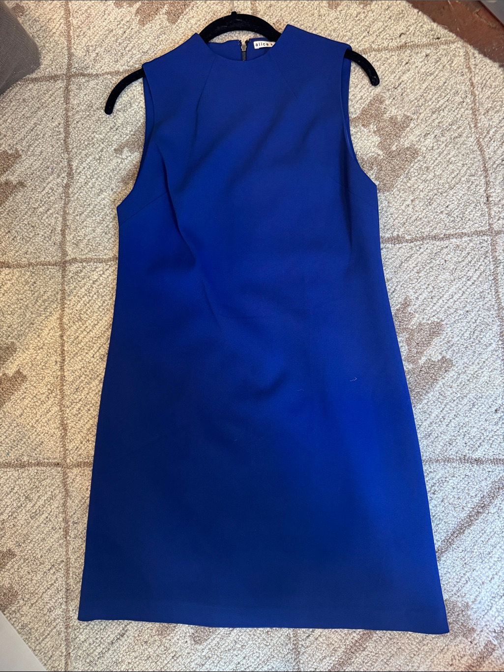 Alice + Olivia Sleeveless Royal Blue Midi Dress